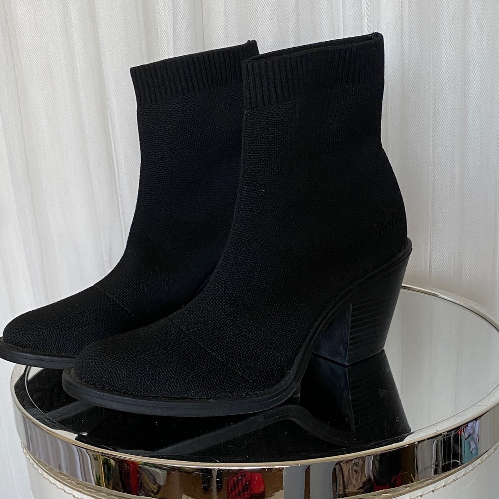 REDUCED!! Black Ankle Stretchy Sock Boots by Blowfish Malibu Size 9